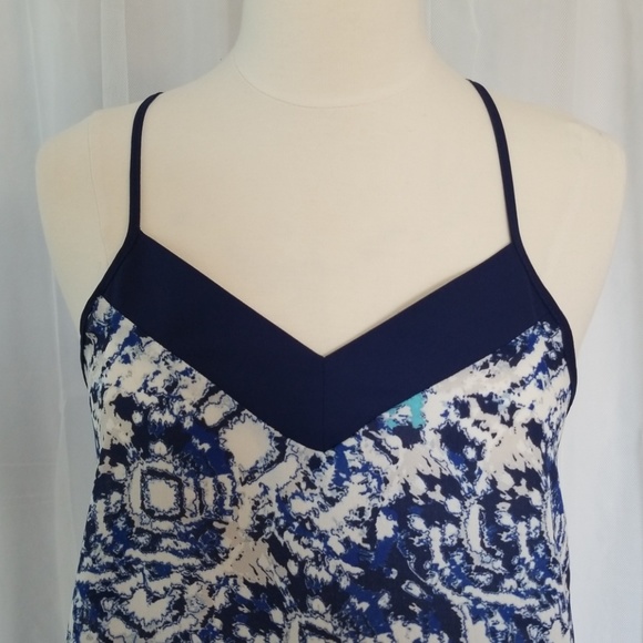 Romeo & Juliet Couture Blue & White Splash Tank - Picture 3 of 8